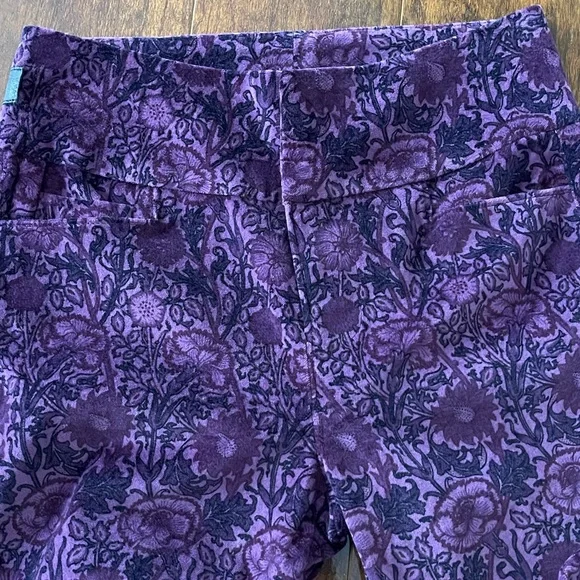 New Paige High Rise Lou Lou Black Cherry Velvet pant